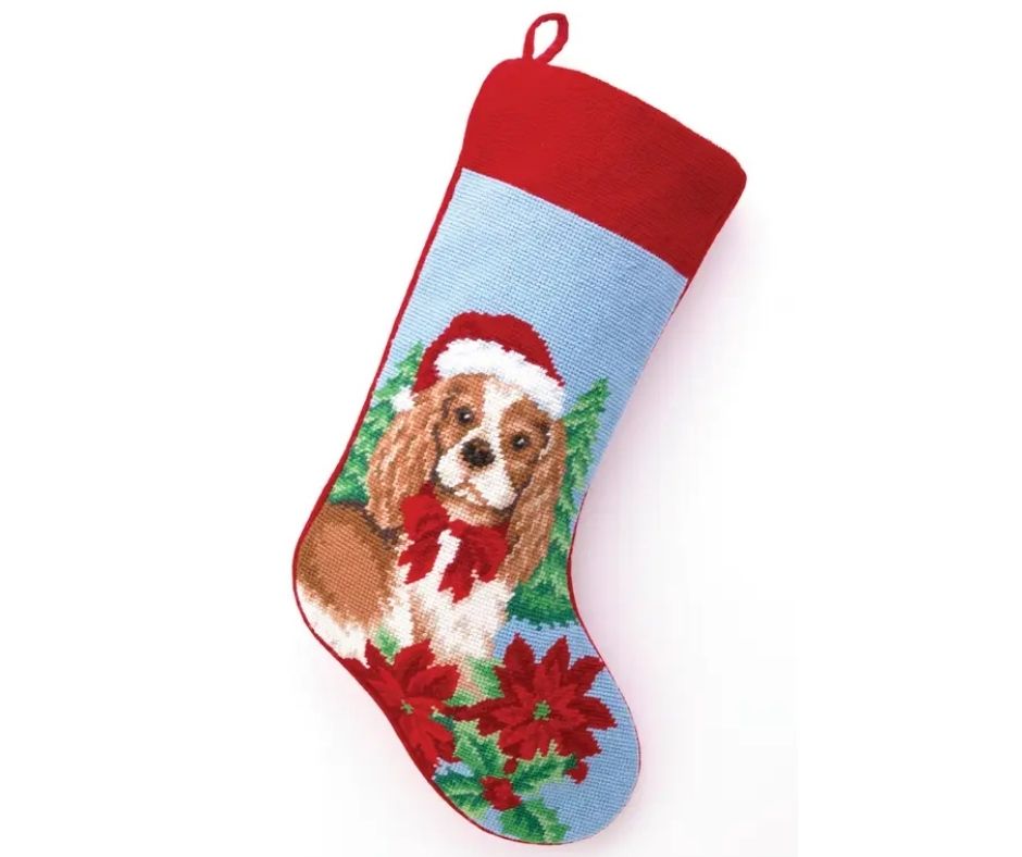 Cavailer King Charles Spaniel Needlepoint Stocking-Southern Agriculture