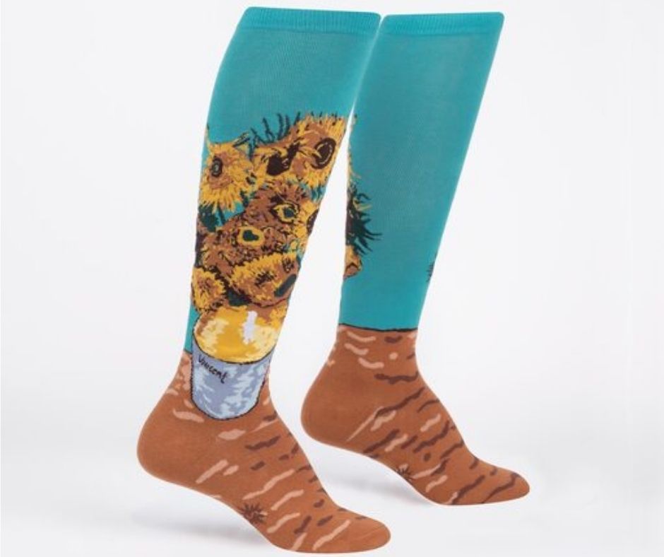 Sunflowers Funky Knee High Socks-Southern Agriculture
