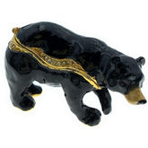 Kubla Crafts Black Bear Trinket Box-Southern Agriculture