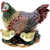 Kubla Crafts Colorful Hen with Chicks Trinket Box-Southern Agriculture