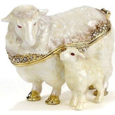 Kubla Crafts Sheep with Lamb Trinket Box-Southern Agriculture