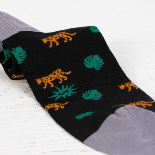 Leopard Men's Dress Socks-Southern Agriculture