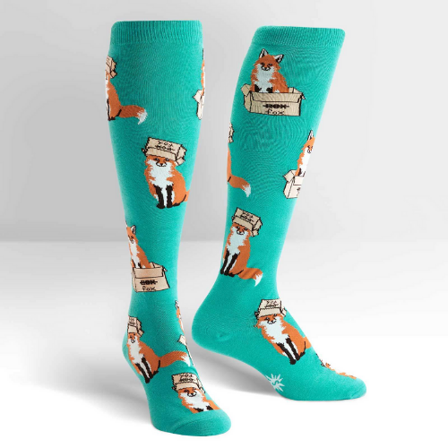 Foxes in Boxes Knee High Socks-Southern Agriculture