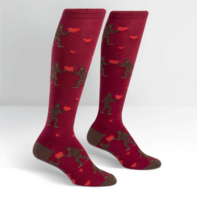 Sasquatch Valentine Knee High Socks-Southern Agriculture
