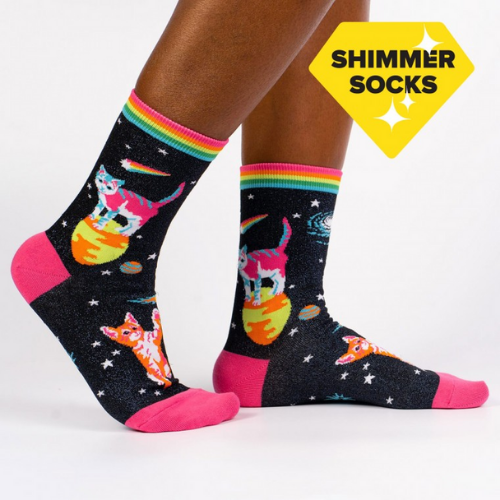 Space Cats Women's Crew Socks-Southern Agriculture