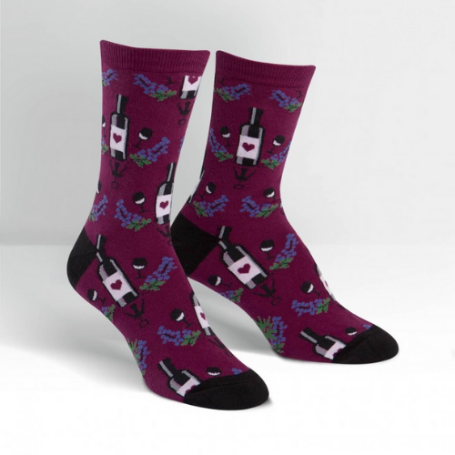 Wine Women's Crew Socks-Southern Agriculture