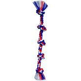 Mammoth - Flossy Chew Color Rope 5 Knot Tug. Dog Toy.-Southern Agriculture