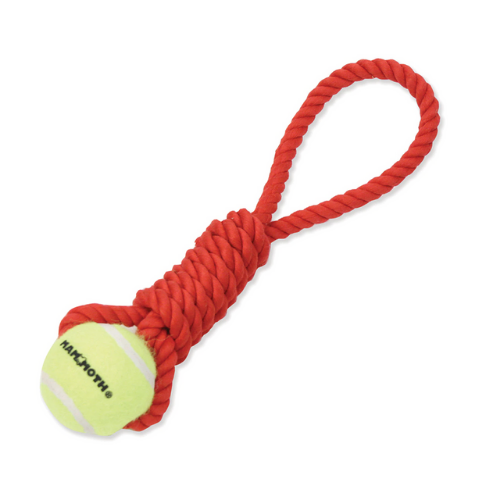 Mammoth - Flossy Chews Twister Pull Tugs with Tennis Ball. Dog Toy.-Southern Agriculture