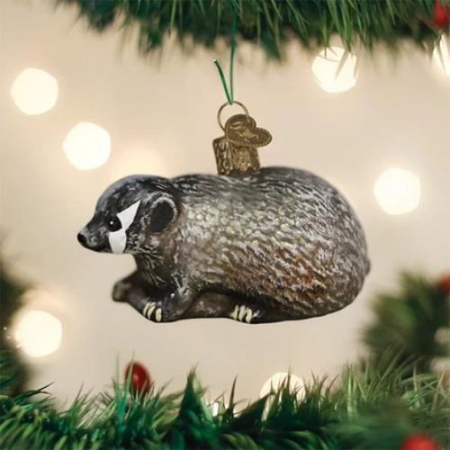 Old World Christmas Vintage Badger Ornament-Southern Agriculture
