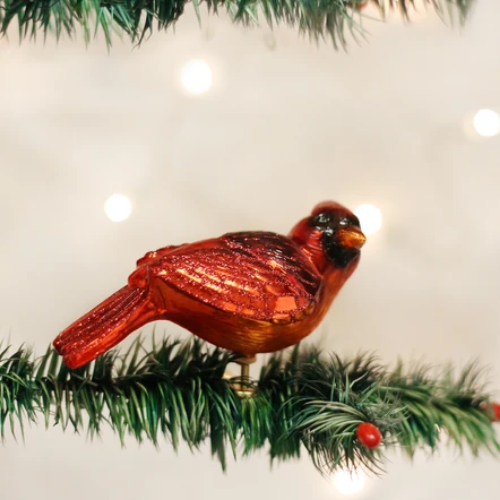 Old World Christmas Resting Cardinal Ornament-Southern Agriculture