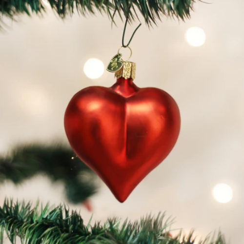 Old World Christmas Large Matte Red Heart Ornament-Southern Agriculture