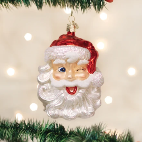 Old World Christmas Winking Santa Ornament-Southern Agriculture