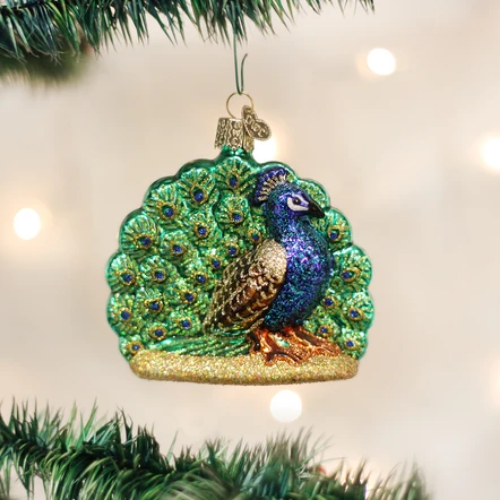 Old World Christmas Proud Peacock Ornament-Southern Agriculture