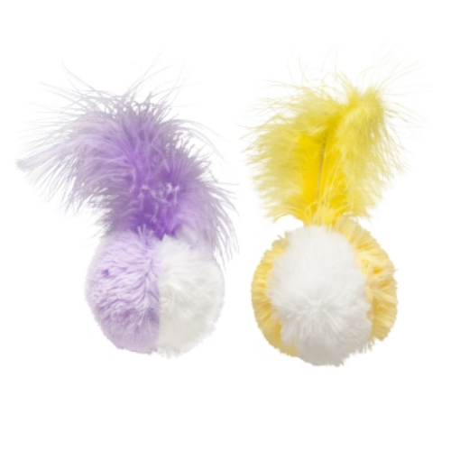 Multipet - Pom Pom with Feather. Cat Toy.-Southern Agriculture