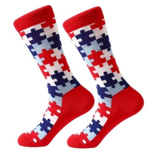 WestSocks Venetian Red Jigsaw Puzzle Socks-Southern Agriculture