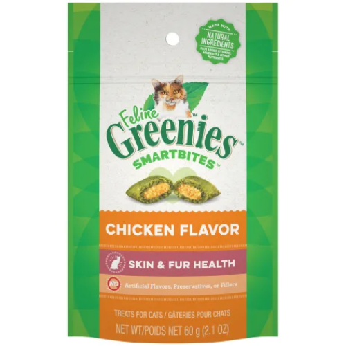 Greenies - Feline SmartBites Healthy Skin & Fur Chicken Flavor Cat Treats-Southern Agriculture