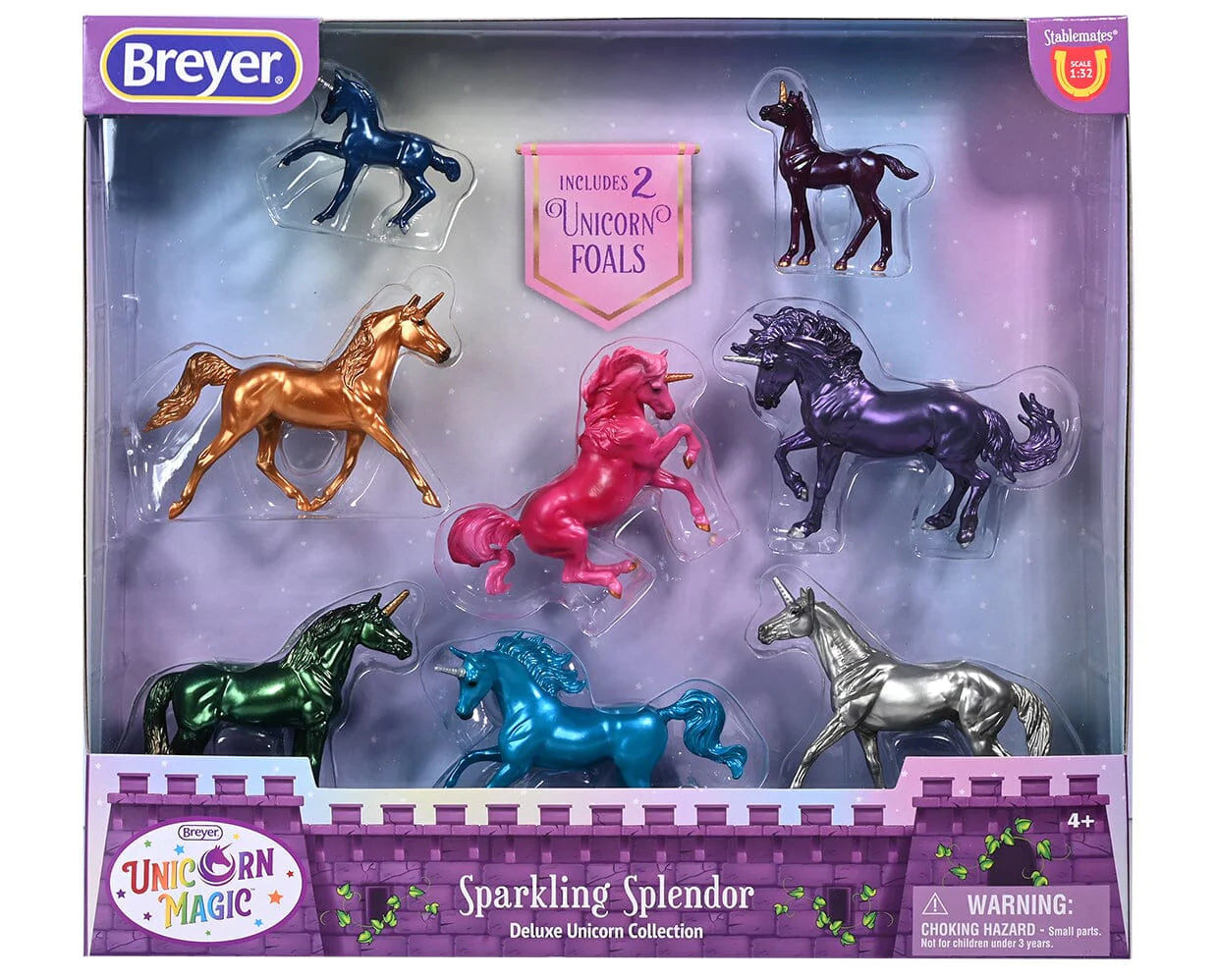 Breyer Sparkling Splendor Unicorn Set (6 Unicorn+ 2 Foals)