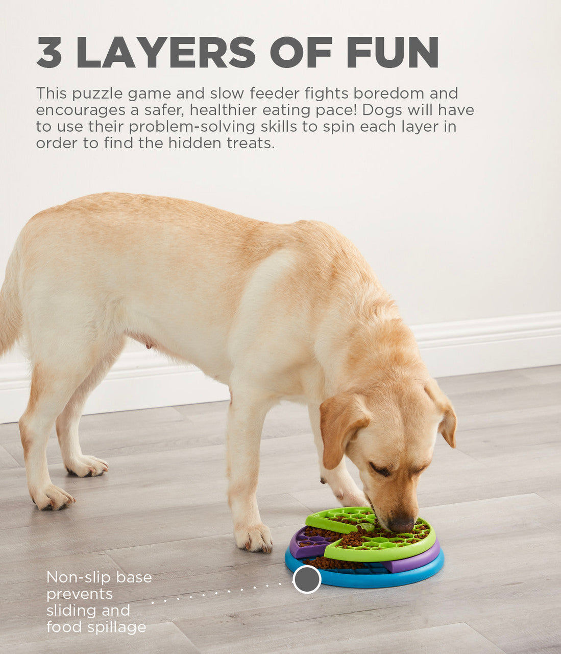 LICKIN' LAYERS - DOG PUZZLE & FEEDER IN ONE - Nina Ottosson Treat Puzzle  Games for Dogs & Cats